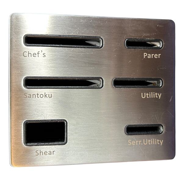 J.A. Henckels Self-Sharpening Knife Block 6-Slot Wood/STAINLESS Sharpening Block - Picture 6 of 9